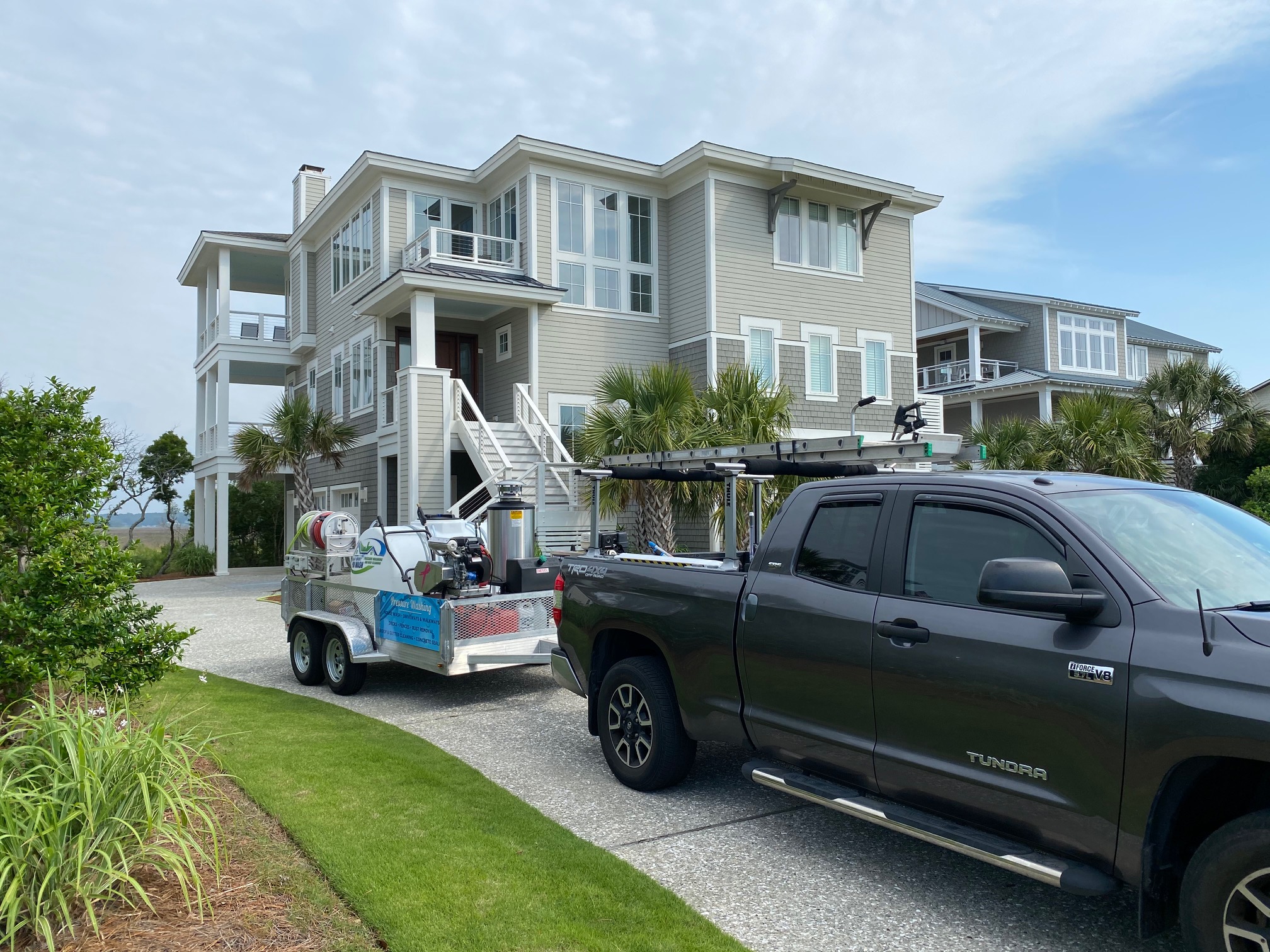 Figure eight island exterior cleaning