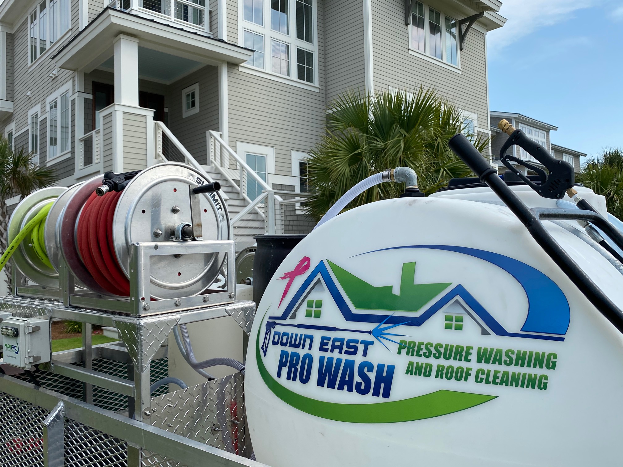 Figure eight island exterior cleaning